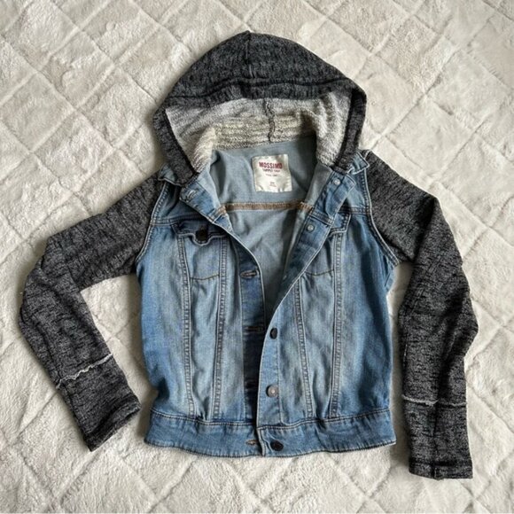 Mossimo Supply Co | Long Sleeve Hooded Denim Jacket | Size Extra Small - Picture 2 of 9